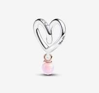 Pandora Tweekleurig Gedraaid Hartbedel783242C01