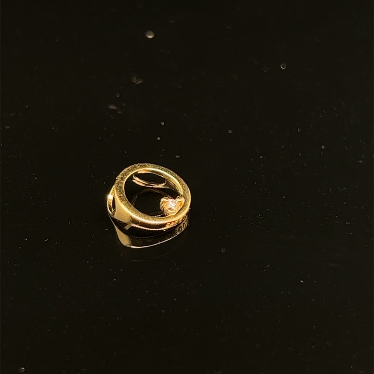 14 kt gouden hanger 0.02ct diamant G/Vsi