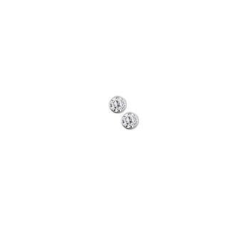 Zilveren oorstekers solitaire 3.5mm