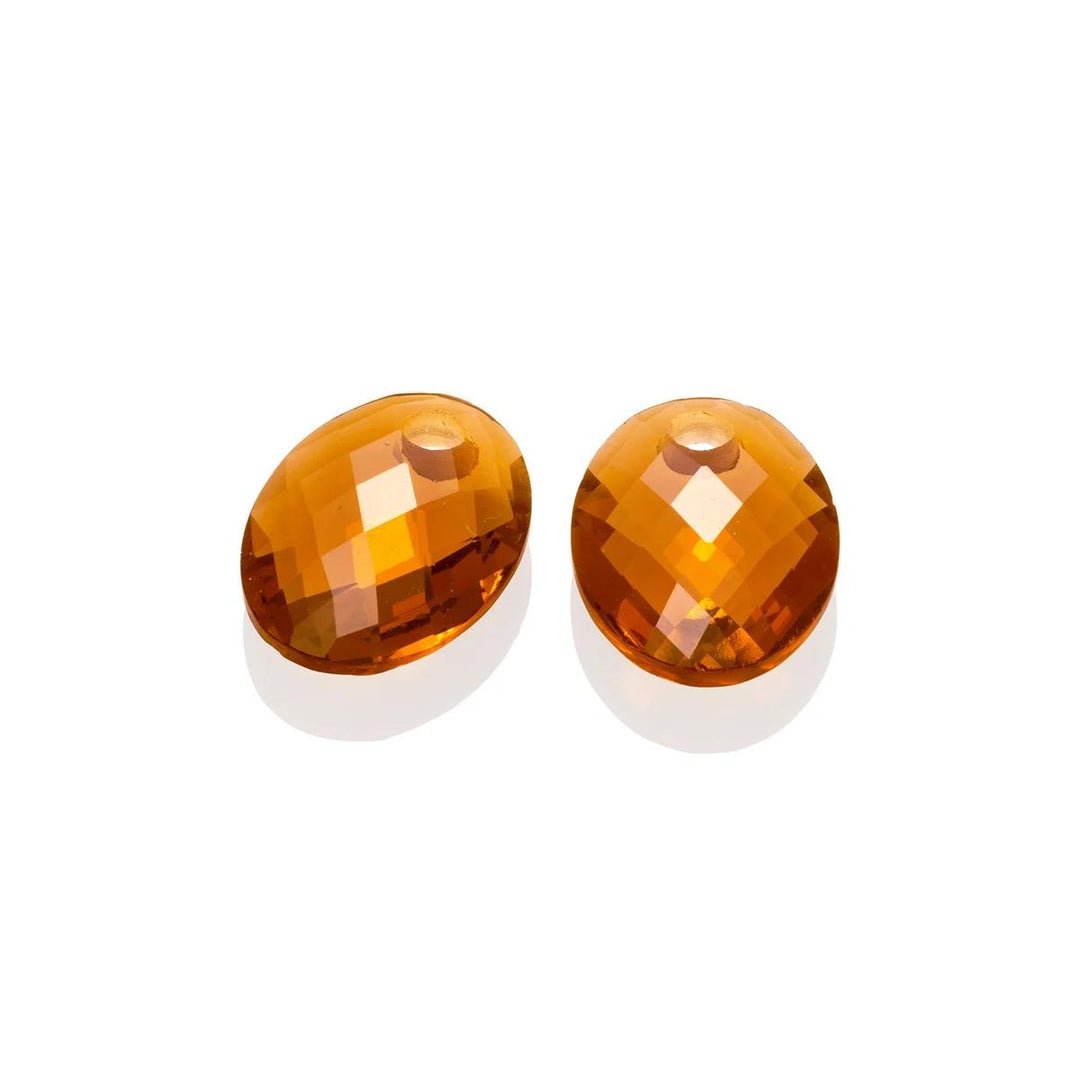 Earstones | Medium Oval - Citrine Quartz EAGEM38-MO