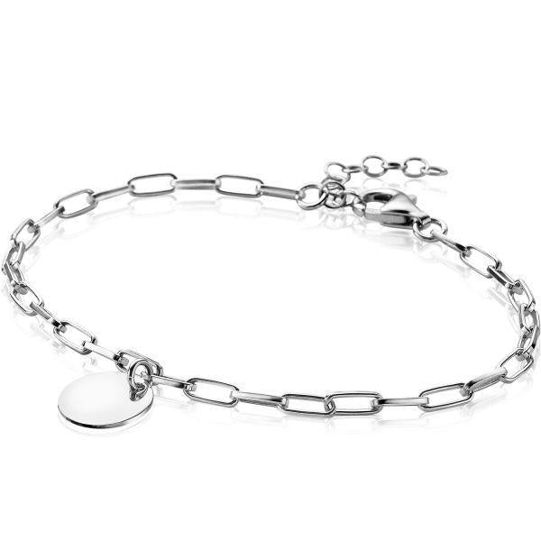 ZINZI zilveren armband met paperclip schakels ZIA2166