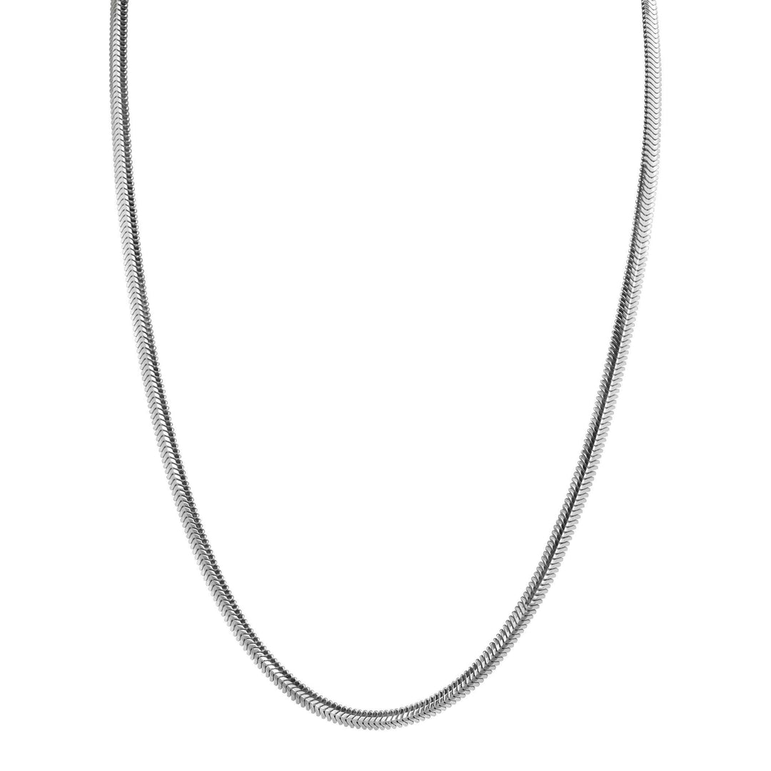 ZINZI zilveren platte slangen-ketting 45cm 3,5mm breed ZIC2402