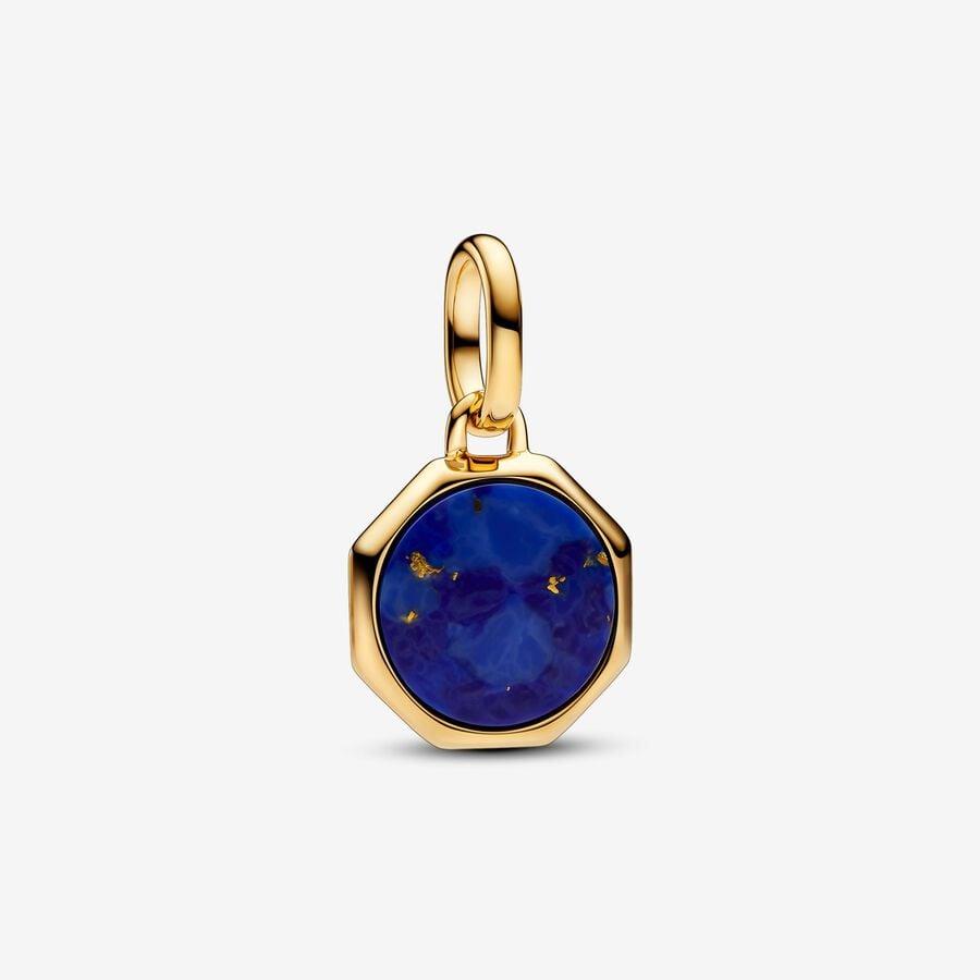 Blauwe Graveerbare Mini Medaillonbedel 763388C01