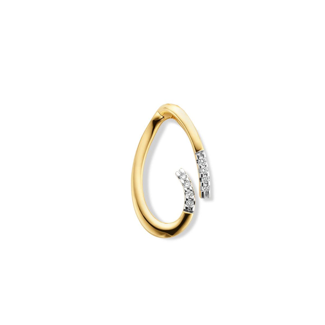 18 kt hanger diamant 0.04ct G.Si