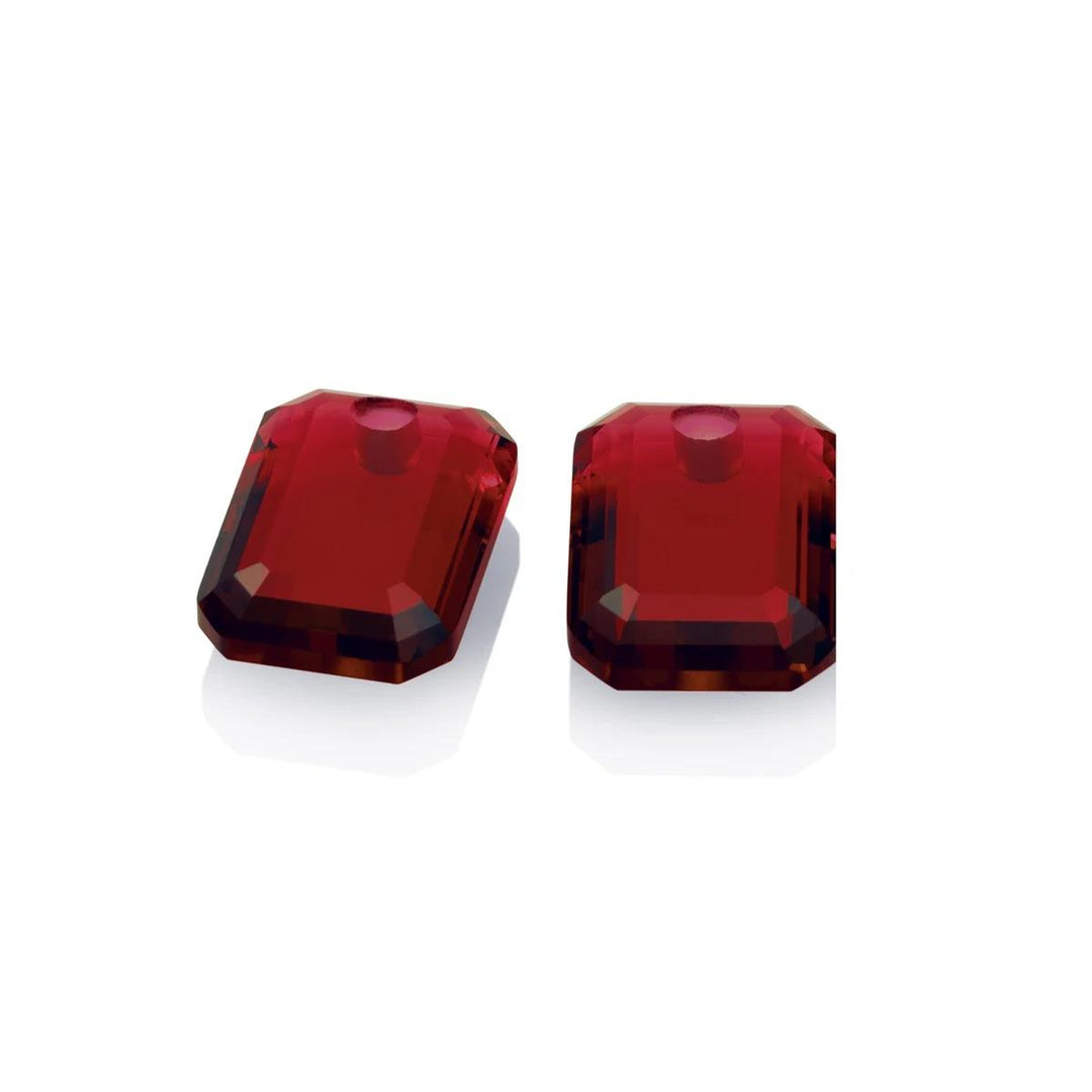 Earstones | Emerald Cut - Ruby Quartz EAGEM50-EC