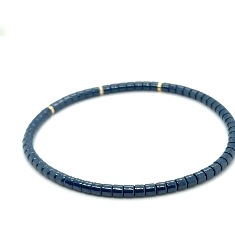 Orotech 18 kt Armband B171327ZYW Blauw Ceramic Hoogglans met Diamant 0.04 ct