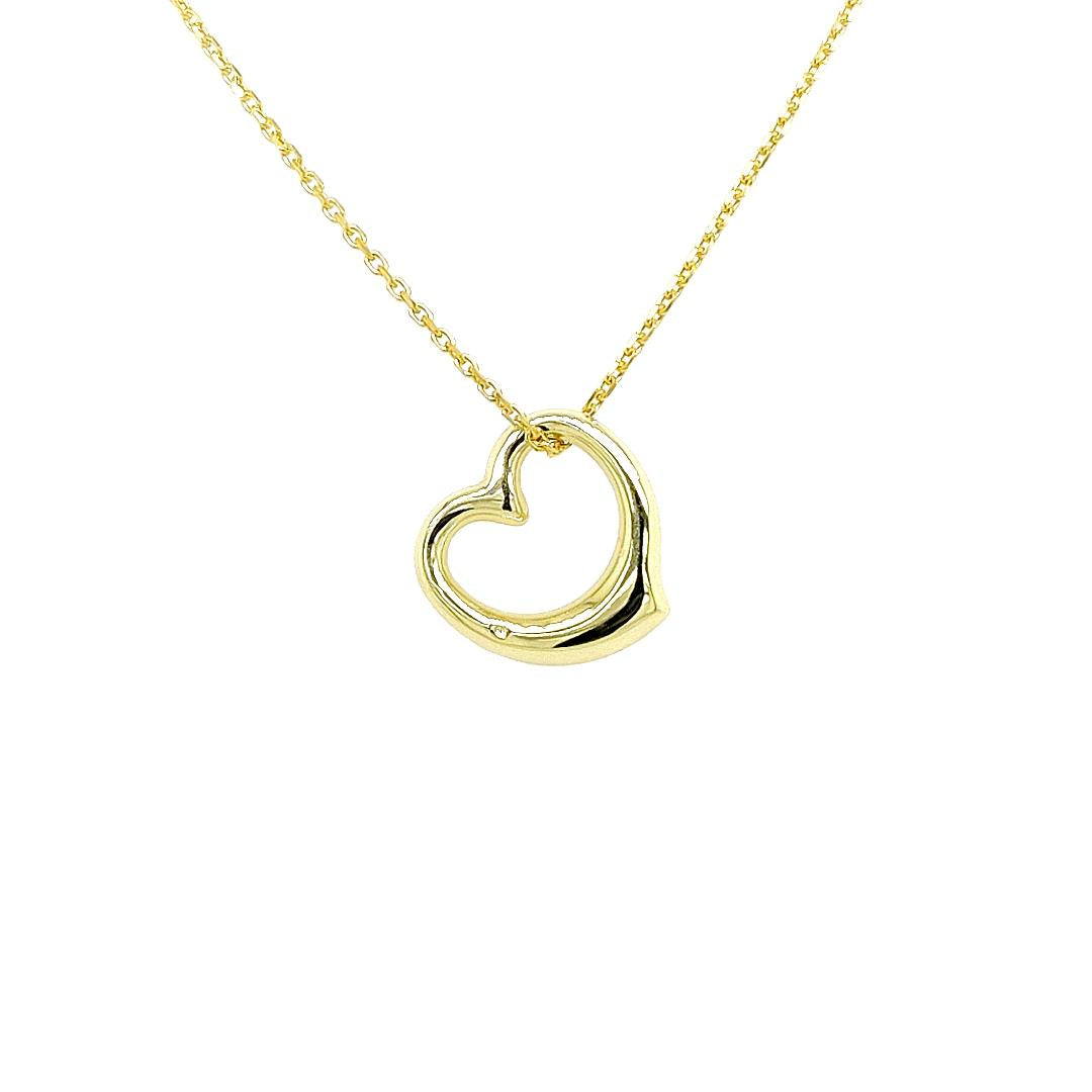 14 kt hart hanger 12 bij 12 mm