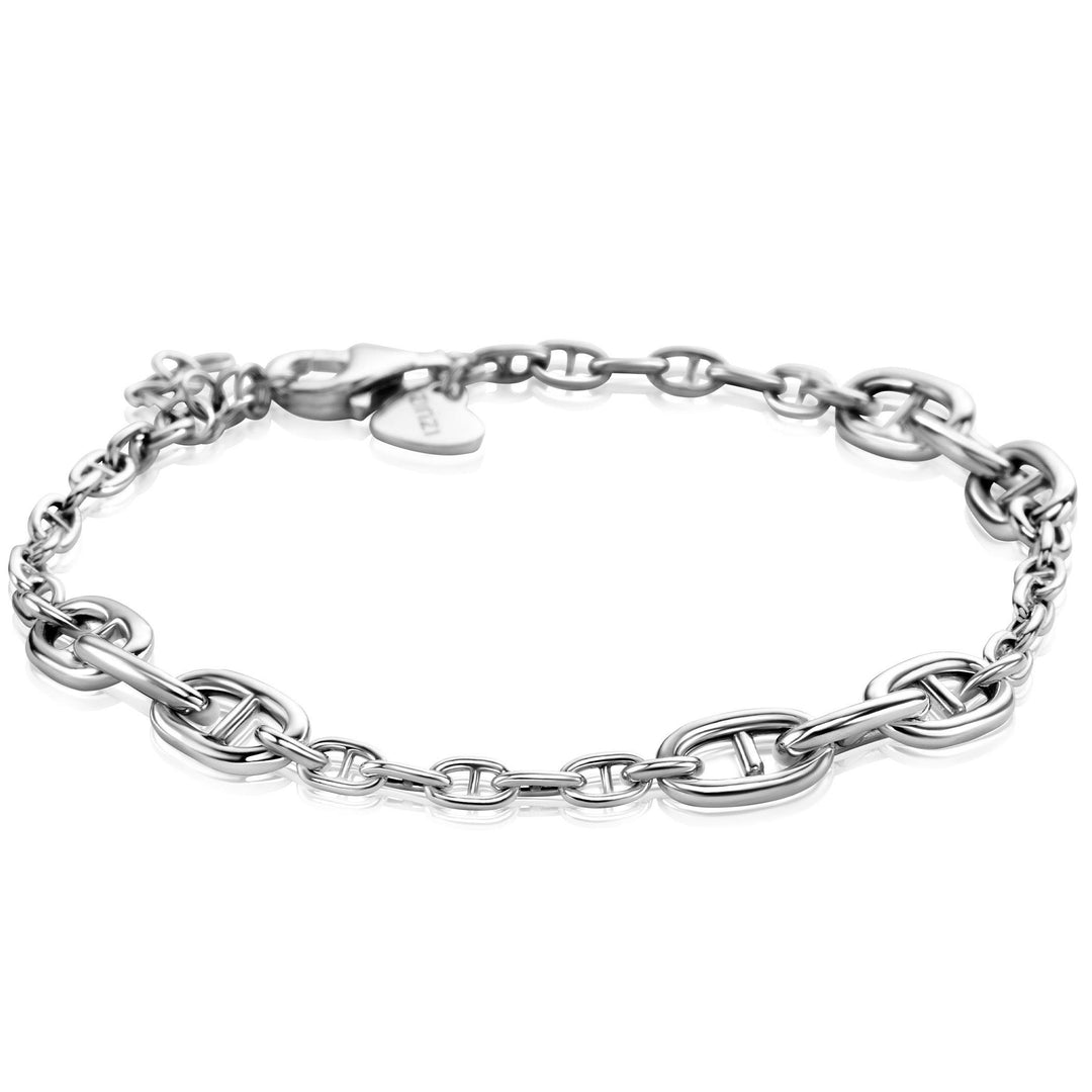 ZINZI zilveren marine schakel Collier ZIC2407 45 cm