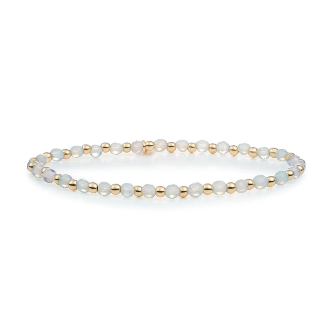 Bracelet | Opalite Interstellar - Gold 3mm SBG-GEM14-3MM-MIX