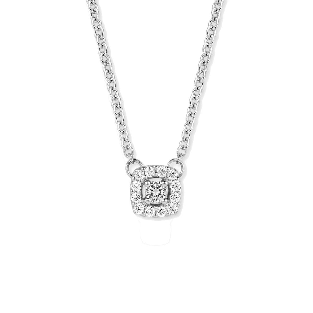 Salina collier 18K witgoud met diamant 060112A