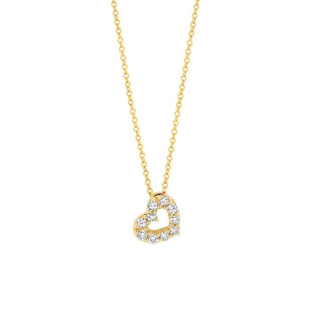 Blush Lab Grown Collier in 14 Kt Geelgoud met Lab Grown Diamant