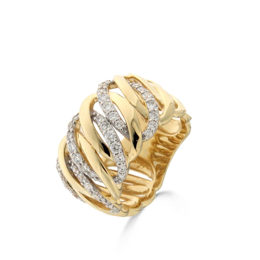 18 kt ring pave 0.77ct G Vsi