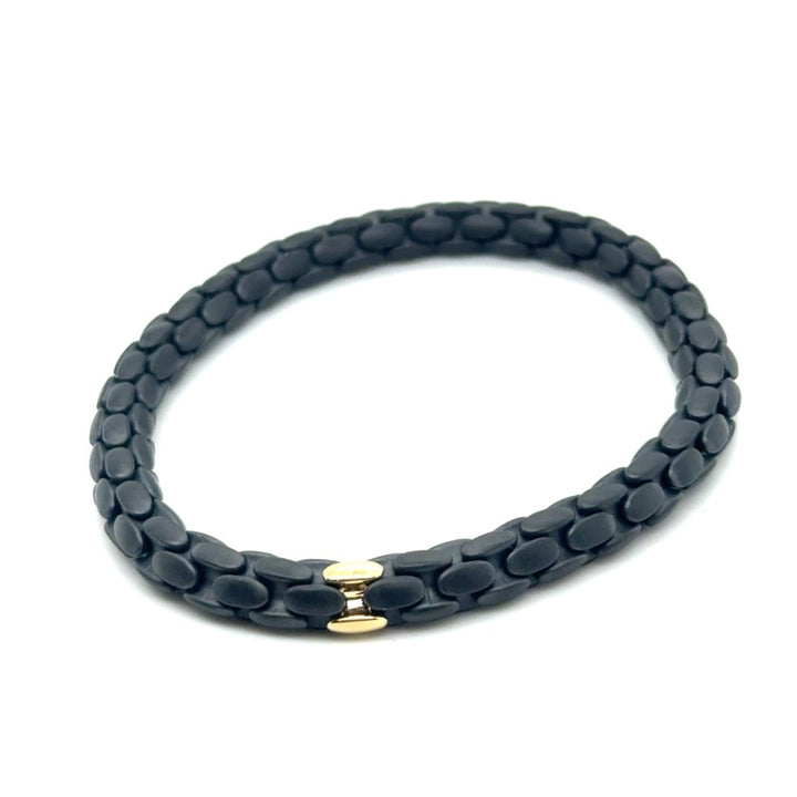 18kt Orotech Bracelet Black Ceramic B11661SY