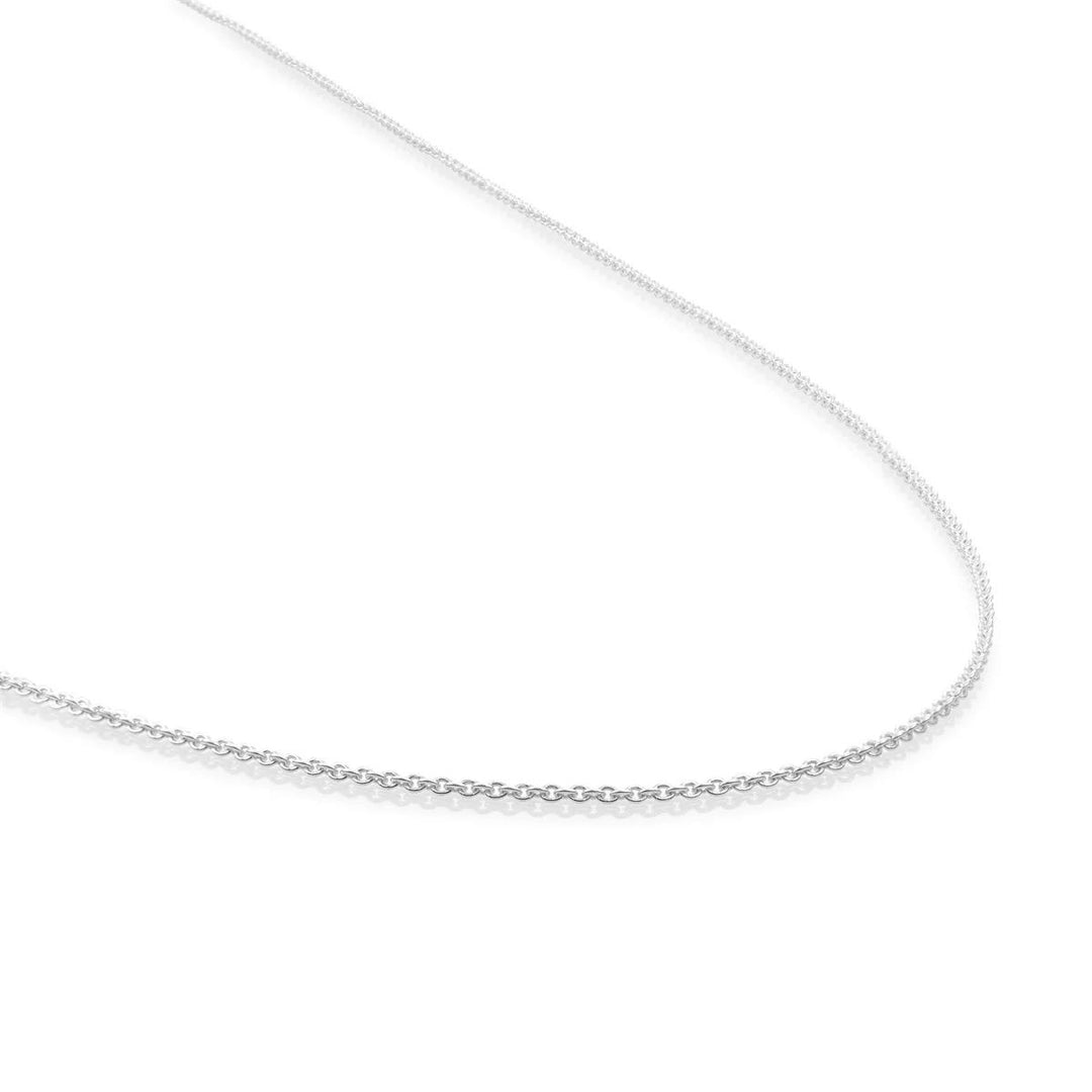 Necklace | Anchor chain rhodium plated - Silver - SNSM045