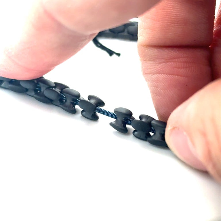 18kt Orotech Bracelet Black Ceramic Diamond 0.15ct B16-32SYW