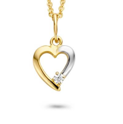 14 kt icolor hart hanger (zonder collier)