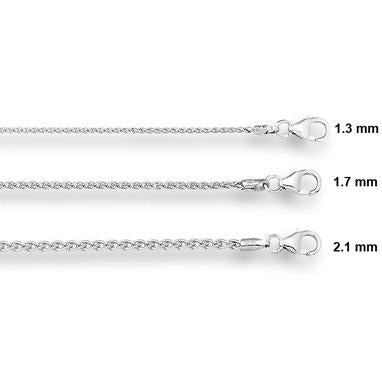 14 kt witgouden collier 45 cm vossenstaart 1.2 mm