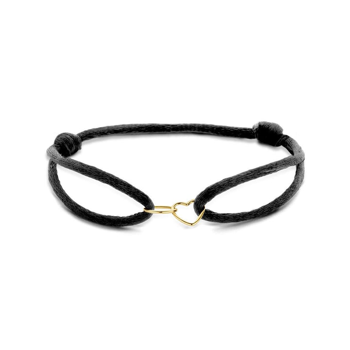 14 kt armband satijn hart en rondjes 47.00290