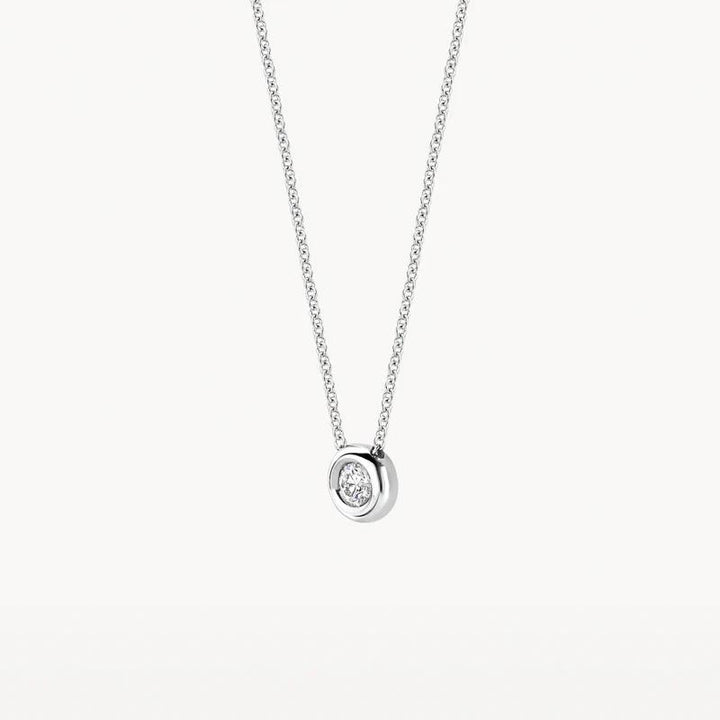 Collier 3113WDI - 14k Wit goud met Diamant
