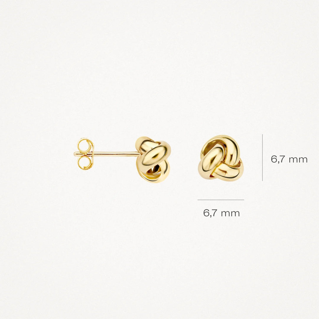 14k Geelgouden Oorknoppen Blush  7157YGO