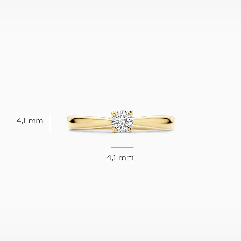 Blush Lab Diamonds 14k Geelgouden Ring 0,25 ct Lab Grown Diamant LG1001Y