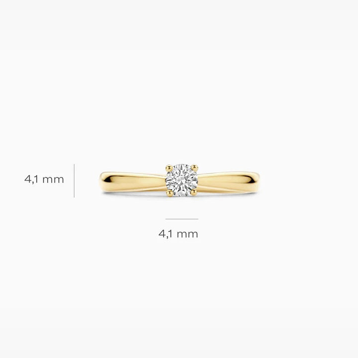 Blush Lab Diamonds 14k Geelgouden Ring 0,25 ct Lab Grown Diamant LG1001Y