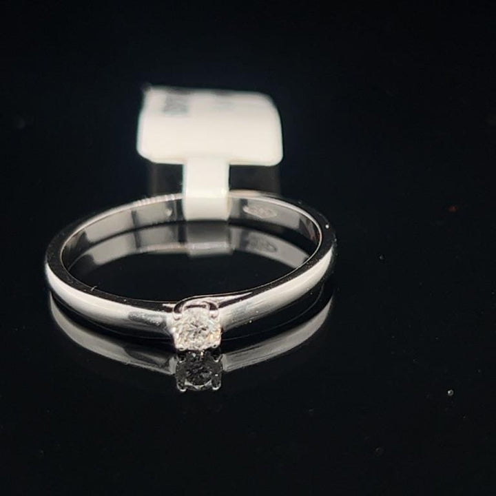 14 kt geelgoud met 1 x 0,10 ct diamant Tw/Si aanbiedingsring