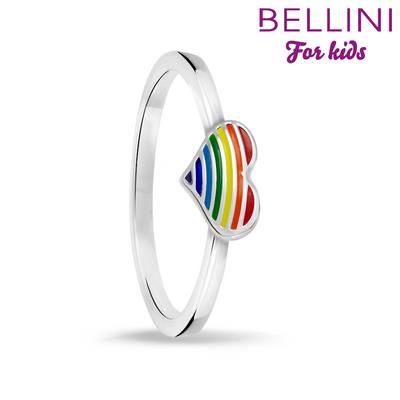 Zilveren kinderring regenboog hartje 579.041