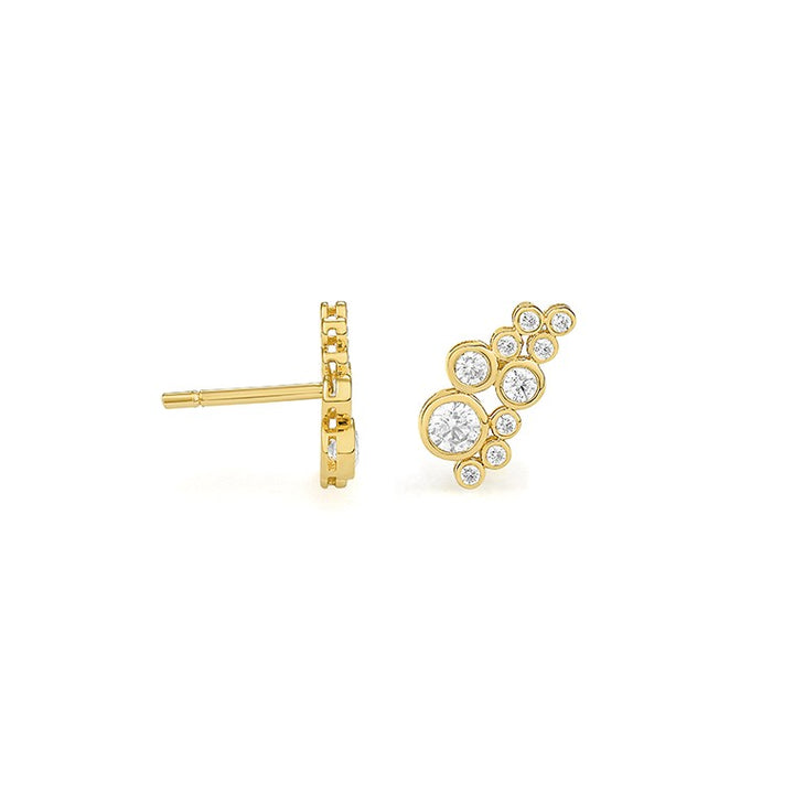 14 Karaat Gouden Design Oorbellen met Diamanten 0,50 ct