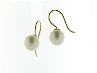 18 kt parel oorhangers Geel goud 18 kt 052970/P