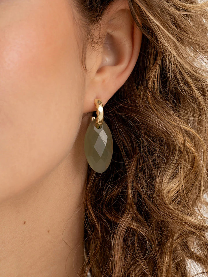 Sparkling Jewels Leaf Earstones Lime Jade – EAGEM64-FCLF-S