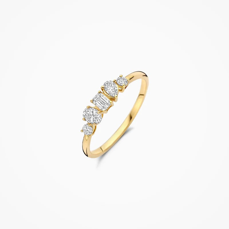 Lab Diamonds Ring 14 kt Geelgoud met Lab Grown Diamanten – LG1032Y