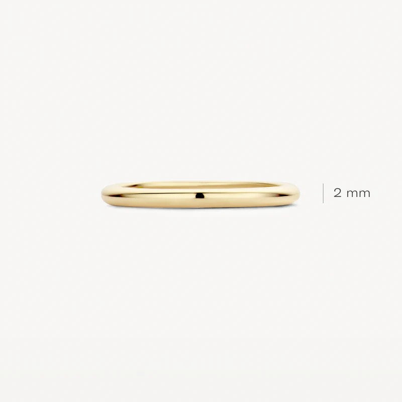 14 kt Geelgouden Ring Gladde Band ⌀ 2 mm - 1117YGO