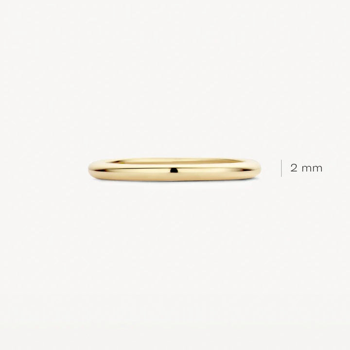 14 kt Geelgouden Ring Gladde Band ⌀ 2 mm - 1117YGO