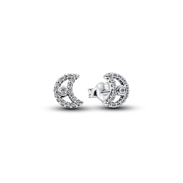 Sparkling Moon Stud Earrings 294257C01