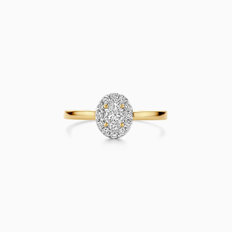 Blush Lab Grown Diamonds LG1016Y ovale rozetring