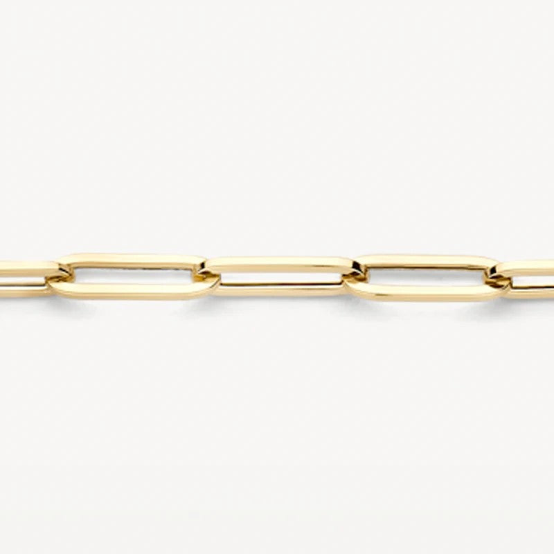 Blush paperclip-armband 14k goud