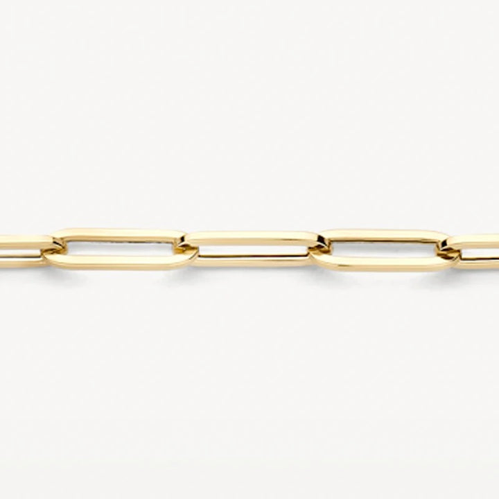 Blush paperclip-armband 14k goud