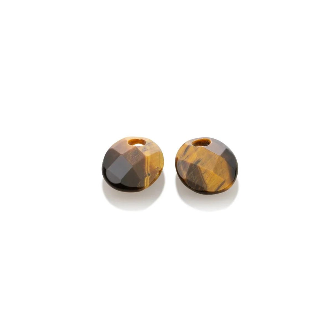Earstones | Small Oval - Facet Tiger EyEAGEM09-SO