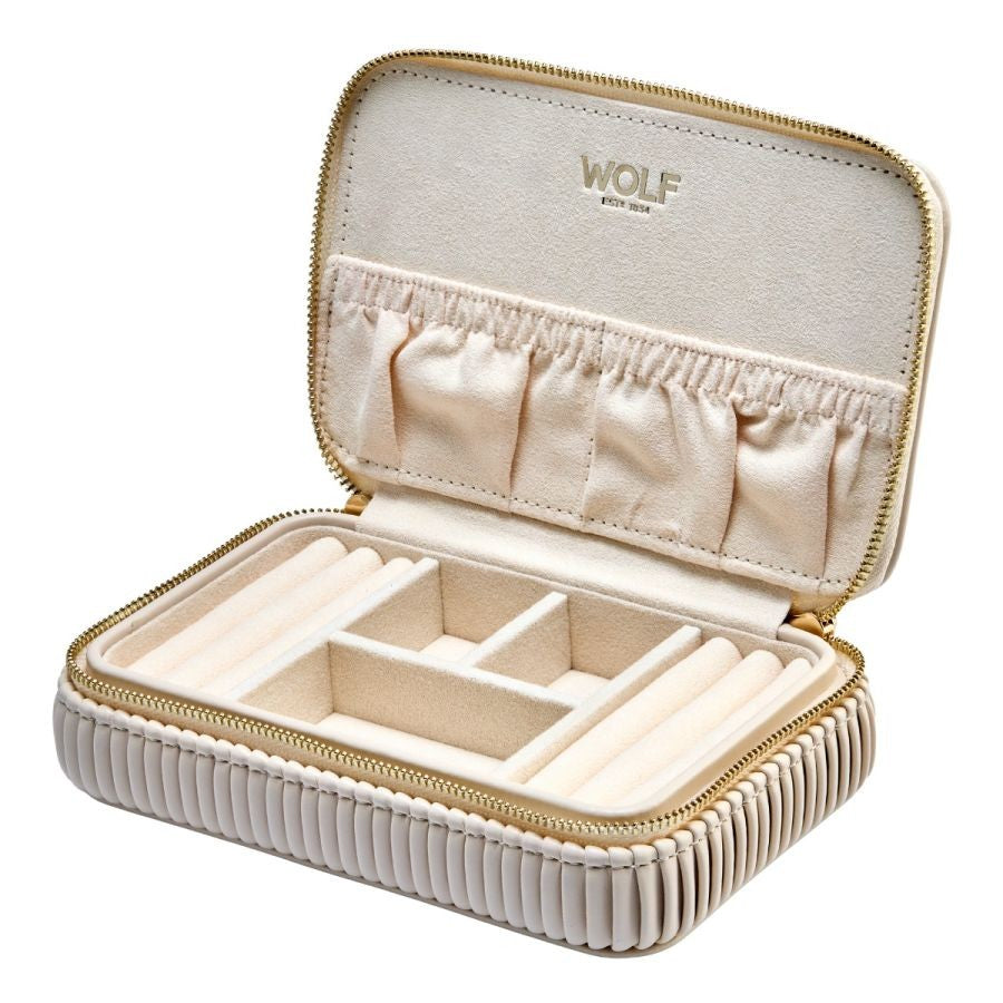 WOLF 1834 Bella Zip Case Bone sieradenetui – 781353