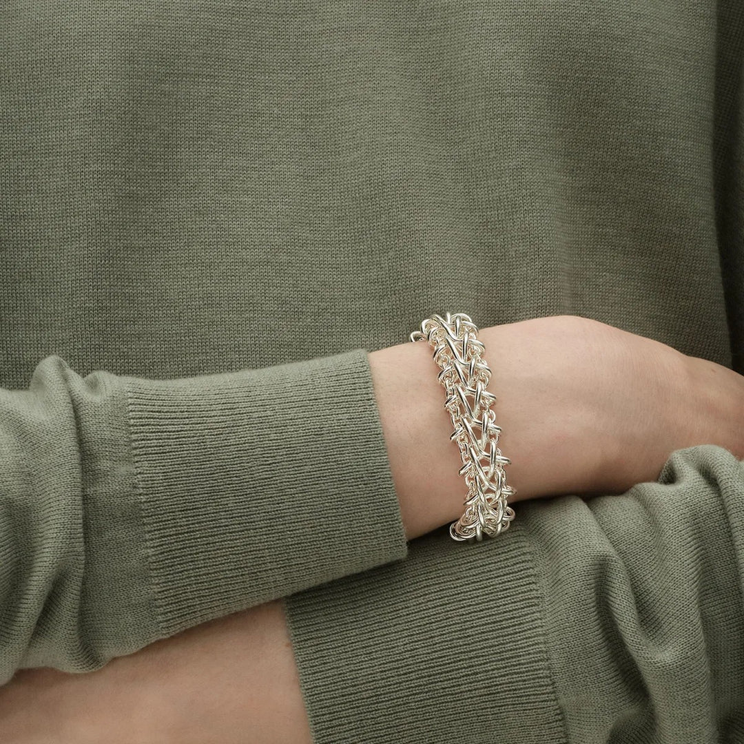 Georg Jensen Weft Double Link Armband Sterling Zilver 20002034
