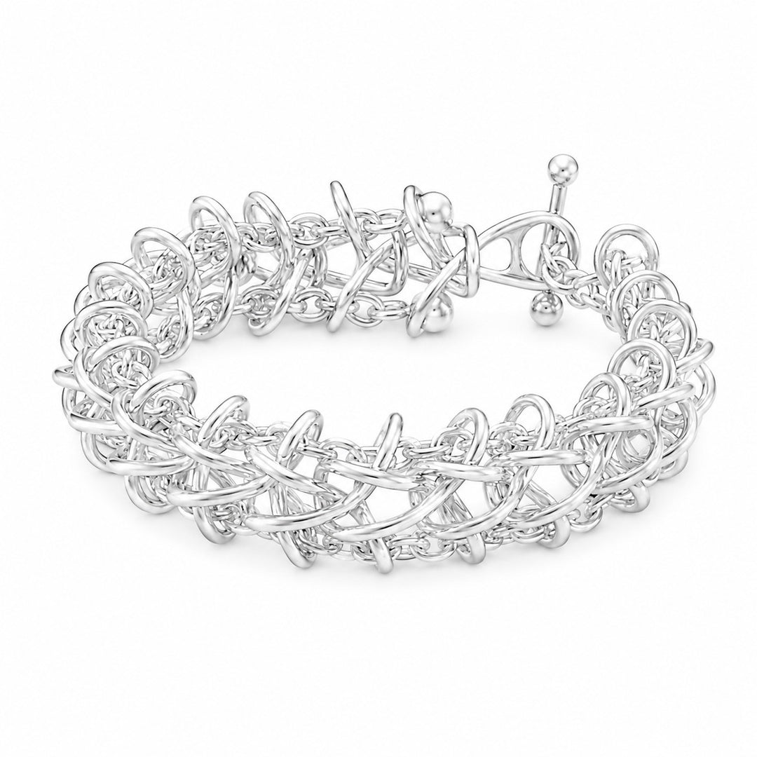 Georg Jensen Weft Double Link Armband Sterling Zilver 20002034