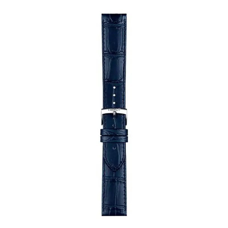 Tissot blauwe leren horlogeband T852051029