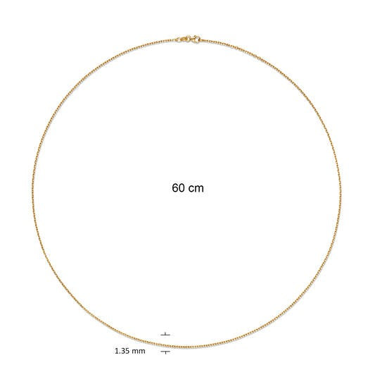 14 kt Lengte collier Anker 1.35mm 60cm 201.2860
