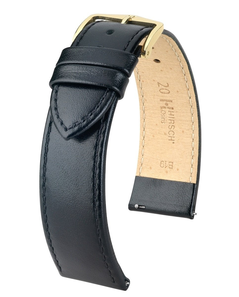 HIRSCH OSIRIS L BLACK SHINY CALF 16/14MM