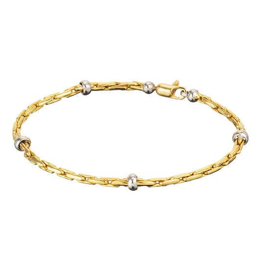 Schakelarmband - Elegant Strength - Palmier, Vossenstaart - Rond - 3mm - 19cm