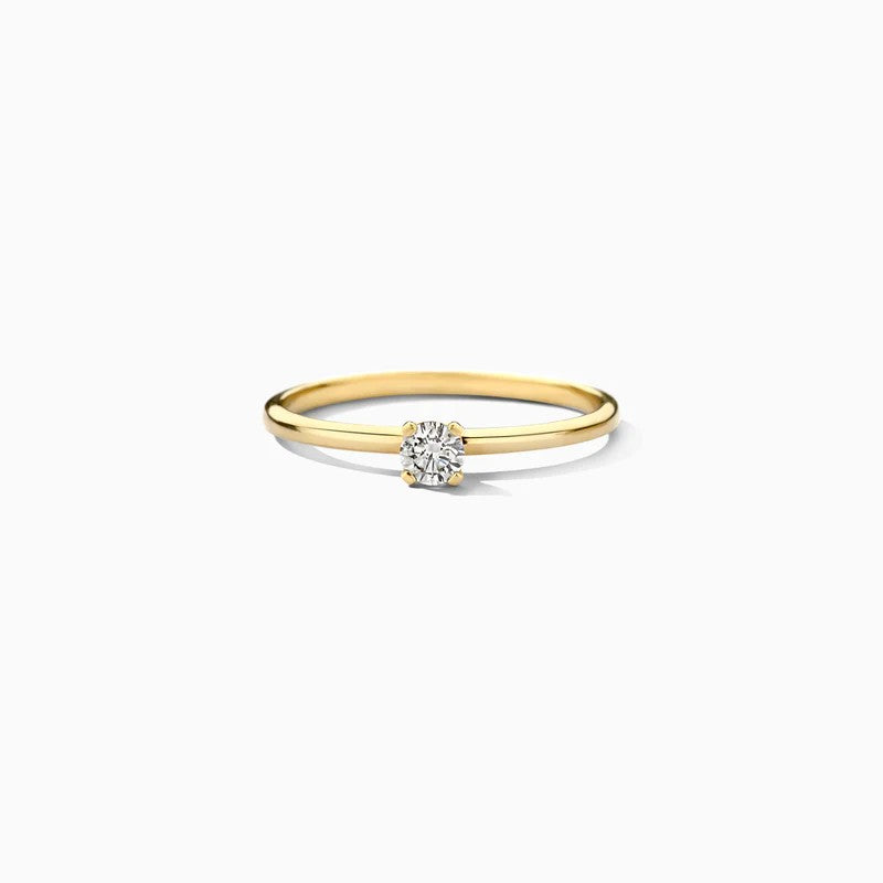 Lab Diamonds Ring 14 kt Geelgoud met Lab Grown Diamant – LG1027Y