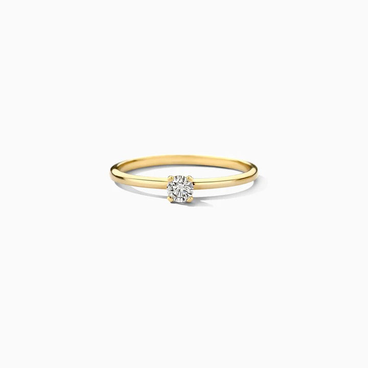 Lab Diamonds Ring 14 kt Geelgoud met Lab Grown Diamant – LG1027Y