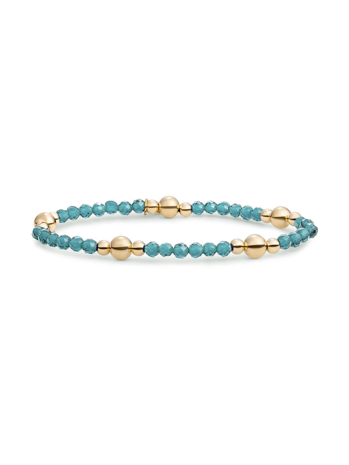 Sparkling Jewels Bold Mix Armband Turquoise Quartz Gold Plated – BLK01G-G70
