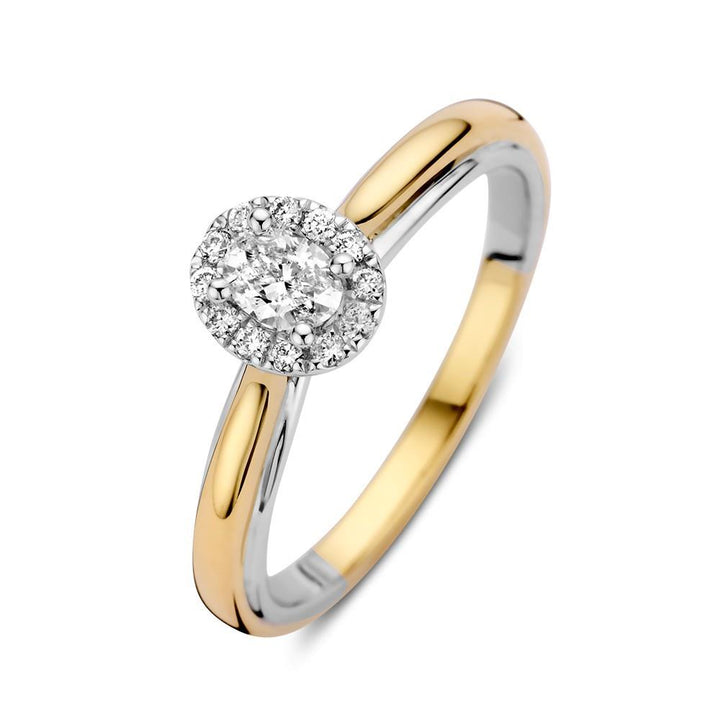 14 Kt rng bicolor briljant 0.32 crt RG417975